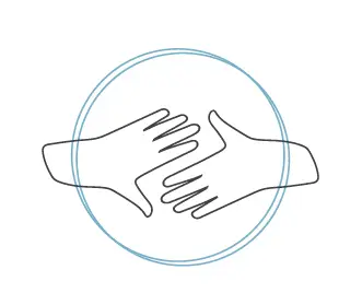 hands reaching out icon